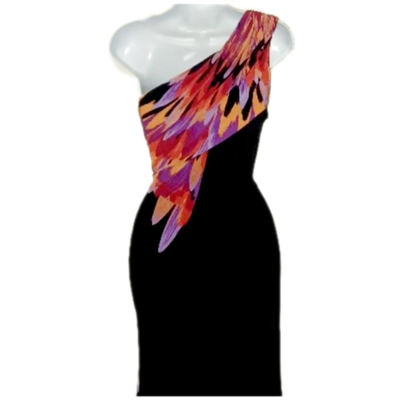 Emma & Michelle Colorful One-Shoulder Dress - Picture 3 of 5